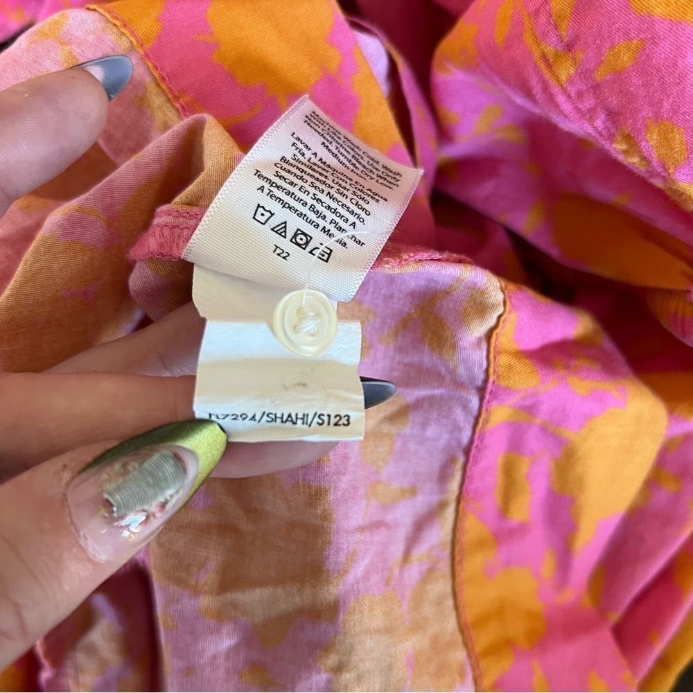 Floral Pink and Yellow Dress - Picture 9 of 9
